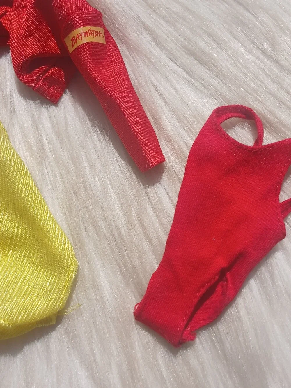 Baywatch Barbie Red Jacket Vintage 90s Doll Clothing Clothes Yellow Swimsuit